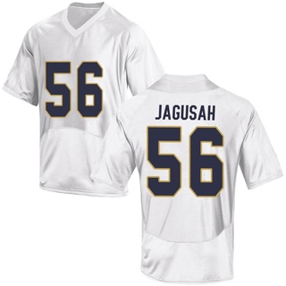 Charles Jagusah Replica White Men's Notre Dame Fighting Irish Football Jersey