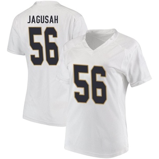Charles Jagusah Replica White Women's Notre Dame Fighting Irish Football Jersey