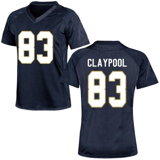 Chase Claypool Game Navy Blue Women's Notre Dame Fighting Irish Football Jersey