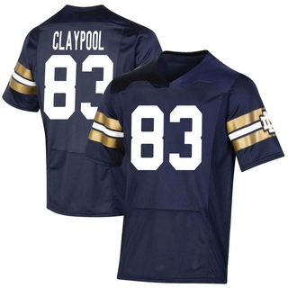 Chase Claypool Premier Navy Youth Notre Dame Fighting Irish Replica 2021 Shamrock Series Football Jersey