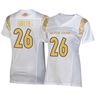 Chaz Smith Replica White Women's Notre Dame Fighting Irish 2022 Shamrock Series Jersey