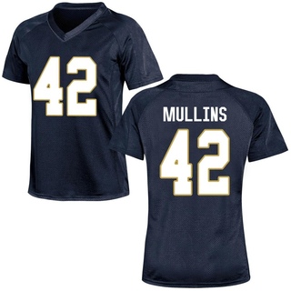 Cole Mullins Game Navy Blue Women's Notre Dame Fighting Irish Football Jersey