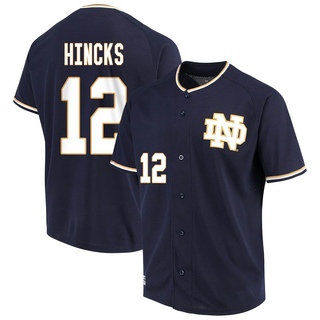 Connor Hincks Replica Navy Men's Notre Dame Fighting Irish Performance Baseball Jersey