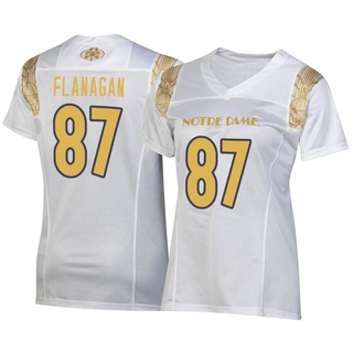 Cooper Flanagan Replica White Women's Notre Dame Fighting Irish 2022 Shamrock Series Jersey