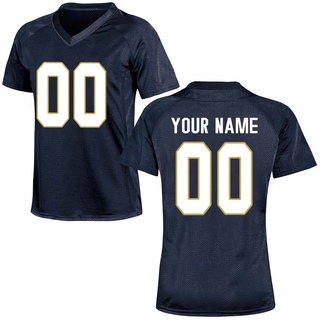 Custom Game Navy Blue Women's Notre Dame Fighting Irish Football Jersey