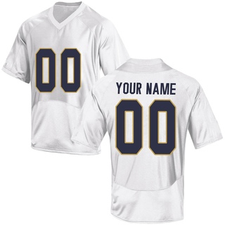 Custom Game White Youth Notre Dame Fighting Irish Football Jersey