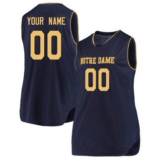 Custom Replica Gold Women's Notre Dame Fighting Irish Navy/ Basketball Jerseys