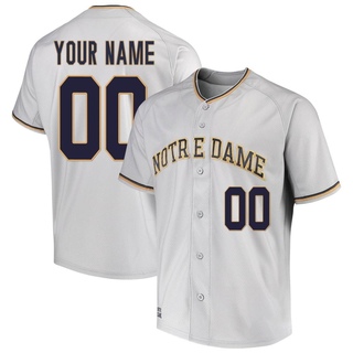 Custom Replica Gray Youth Notre Dame Fighting Irish Performance Baseball Jersey