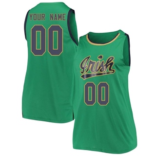 Custom Replica Green Women's Notre Dame Fighting Irish Kelly Basketball Jerseys