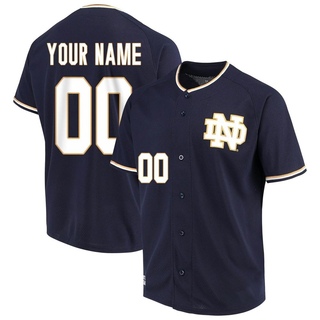 Custom Replica Navy Men's Notre Dame Fighting Irish Performance Baseball Jersey