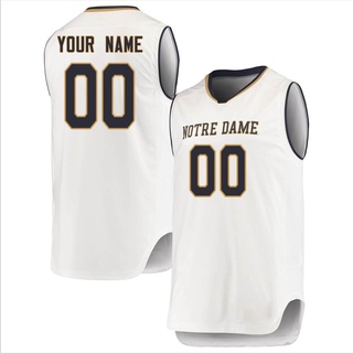 Custom Replica White Men's Notre Dame Fighting Irish Basketball Jerseys