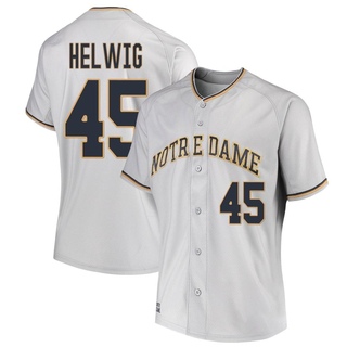 DJ Helwig Replica Gray Women's Notre Dame Fighting Irish Performance Baseball Jersey