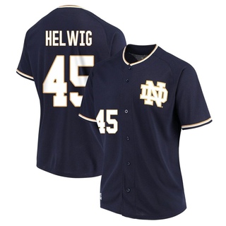DJ Helwig Replica Navy Women's Notre Dame Fighting Irish Performance Baseball Jersey