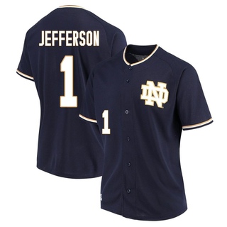 DM Jefferson Replica Navy Women's Notre Dame Fighting Irish Performance Baseball Jersey