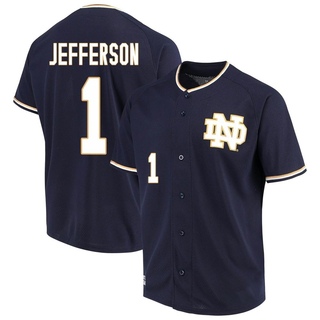 DM Jefferson Replica Navy Youth Notre Dame Fighting Irish Performance Baseball Jersey