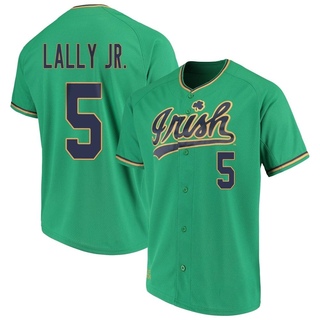 David Lally Jr. Replica Green Men's Notre Dame Fighting Irish Performance Baseball Jersey