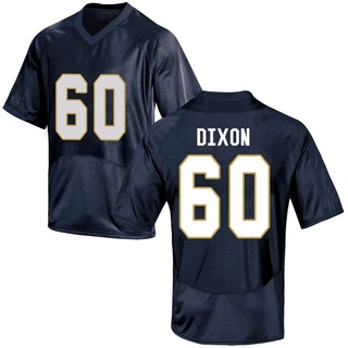 Davion Dixon Game Navy Blue Men's Notre Dame Fighting Irish Football Jersey