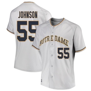 Davis Johnson Replica Gray Women's Notre Dame Fighting Irish Performance Baseball Jersey