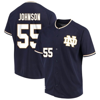 Davis Johnson Replica Navy Men's Notre Dame Fighting Irish Performance Baseball Jersey