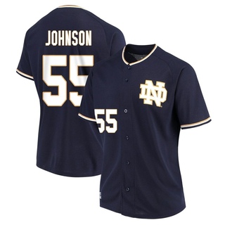 Davis Johnson Replica Navy Women's Notre Dame Fighting Irish Performance Baseball Jersey