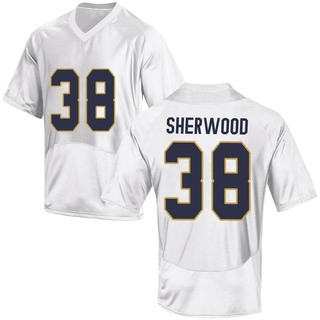 Davis Sherwood Game White Men's Notre Dame Fighting Irish Football Jersey