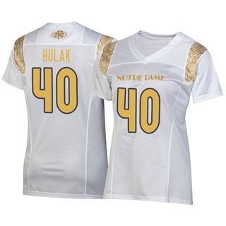 Dominik Hulak Replica White Women's Notre Dame Fighting Irish 2022 Shamrock Series Jersey