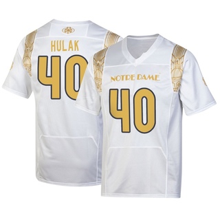 Dominik Hulak Replica White Youth Notre Dame Fighting Irish 2022 Shamrock Series Jersey