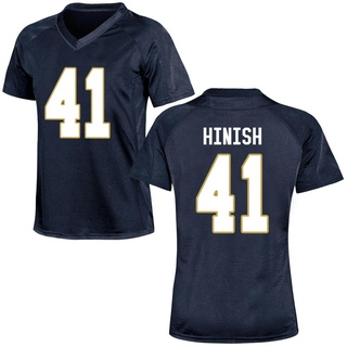 Donovan Hinish Game Navy Blue Women's Notre Dame Fighting Irish Football Jersey