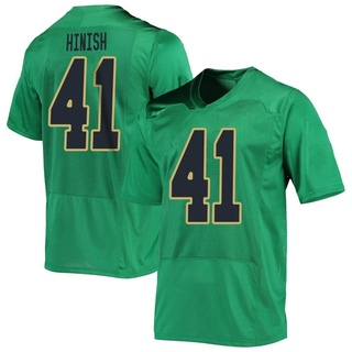 Donovan Hinish Replica Green Men's Notre Dame Fighting Irish Football Jersey
