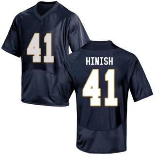 Donovan Hinish Replica Navy Blue Men's Notre Dame Fighting Irish Football Jersey