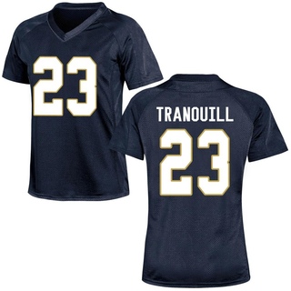 Drue Tranquill Game Navy Blue Women's Notre Dame Fighting Irish Football Jersey
