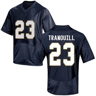 Drue Tranquill Game Navy Blue Youth Notre Dame Fighting Irish Football Jersey