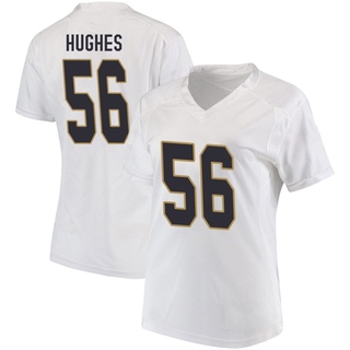 Elijah Hughes Game White Women's Notre Dame Fighting Irish Football Jersey