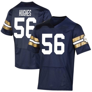 Elijah Hughes Premier Navy Youth Notre Dame Fighting Irish Replica 2021 Shamrock Series Football Jersey