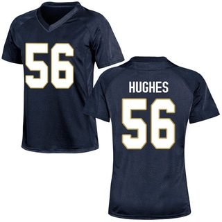 Elijah Hughes Replica Navy Blue Women's Notre Dame Fighting Irish Football Jersey