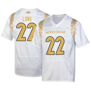 Ethan Long Replica White Men's Notre Dame Fighting Irish 2022 Shamrock Series Jersey
