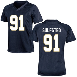 Gordy Sulfsted Game Navy Blue Women's Notre Dame Fighting Irish Football Jersey