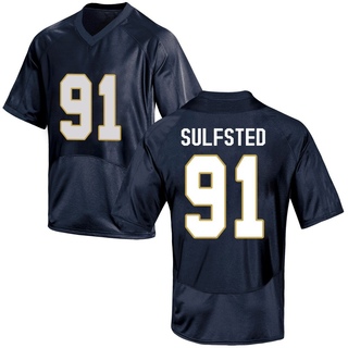 Gordy Sulfsted Game Navy Blue Youth Notre Dame Fighting Irish Football Jersey