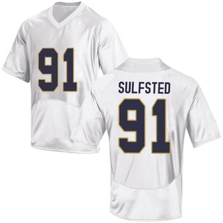 Gordy Sulfsted Game White Men's Notre Dame Fighting Irish Football Jersey
