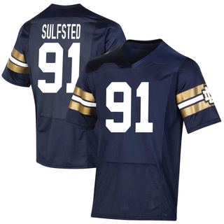 Gordy Sulfsted Premier Navy Men's Notre Dame Fighting Irish Replica 2021 Shamrock Series Football Jersey