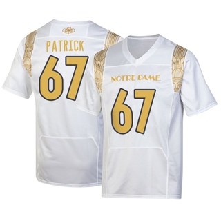 Gregory Patrick Replica White Men's Notre Dame Fighting Irish 2022 Shamrock Series Jersey