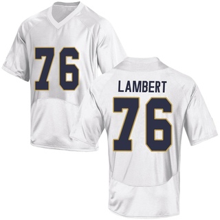Guerby Lambert Replica White Men's Notre Dame Fighting Irish Football Jersey