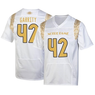 Henry Garrity Replica White Men's Notre Dame Fighting Irish 2022 Shamrock Series Jersey