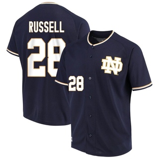 Hunter Russell Replica Navy Men's Notre Dame Fighting Irish Performance Baseball Jersey