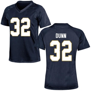 Isaiah Dunn Game Navy Blue Women's Notre Dame Fighting Irish Football Jersey