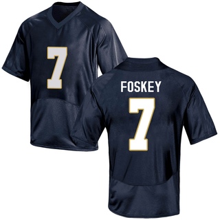 Isaiah Foskey Game Navy Blue Men's Notre Dame Fighting Irish Football Jersey
