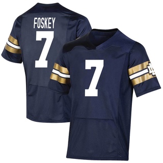 Isaiah Foskey Premier Navy Youth Notre Dame Fighting Irish Replica 2021 Shamrock Series Football Jersey