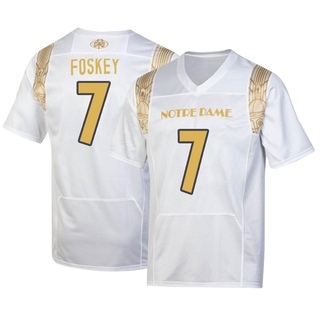 Isaiah Foskey Replica White Men's Notre Dame Fighting Irish 2022 Shamrock Series Jersey
