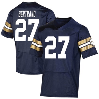 JD Bertrand Premier Navy Youth Notre Dame Fighting Irish Replica 2021 Shamrock Series Football Jersey