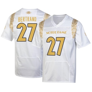 JD Bertrand Replica White Youth Notre Dame Fighting Irish 2022 Shamrock Series Jersey